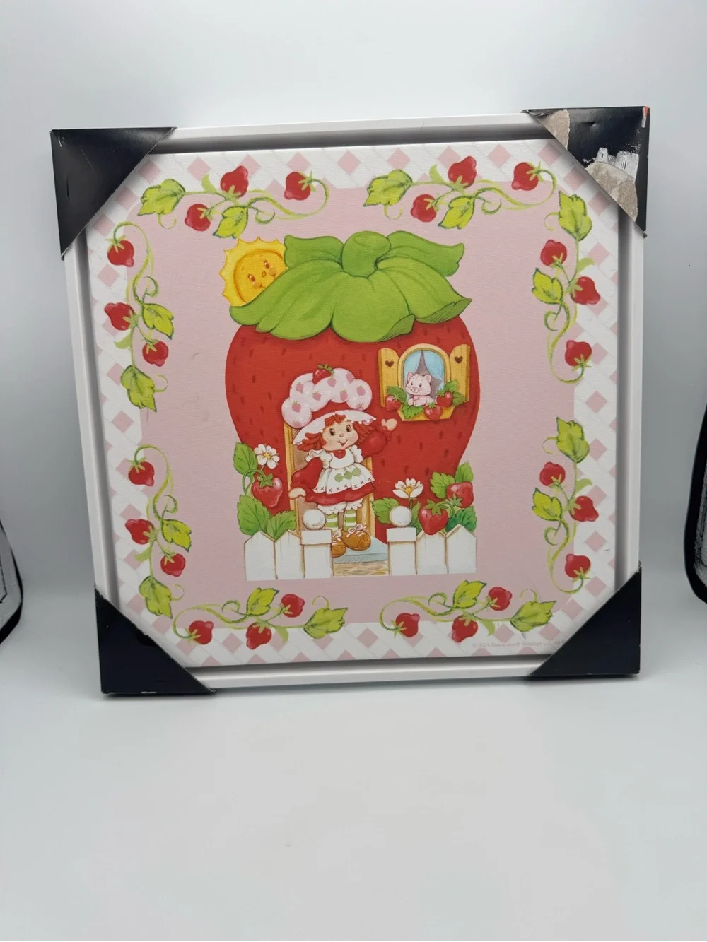 Pink Strawberry Shortcake Wall Art - Classic Home Party Decor